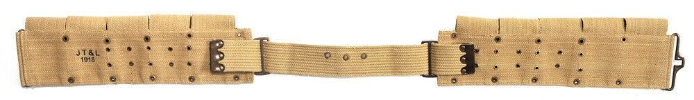 WW1 US Army Dismounted M1917 Cartridge Belt M1903 Springfield JT&L 1918