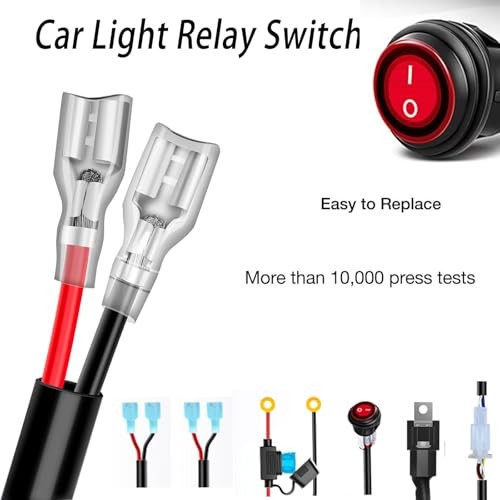 12V Strobe Light Bar Automotive Push Button Switch with Harness Car Light