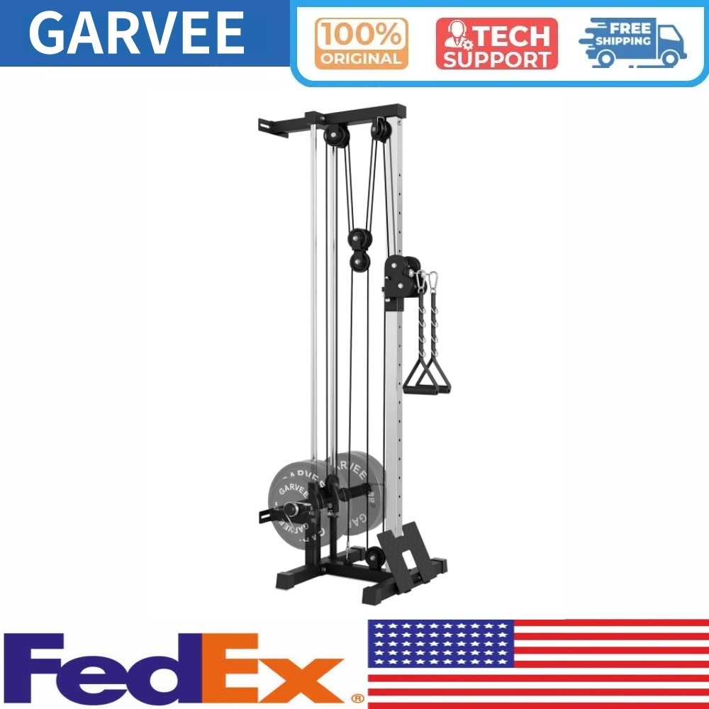 Wall Mount Cable Machine for Home Gym LAT Pulldown & Crossover Station Strength