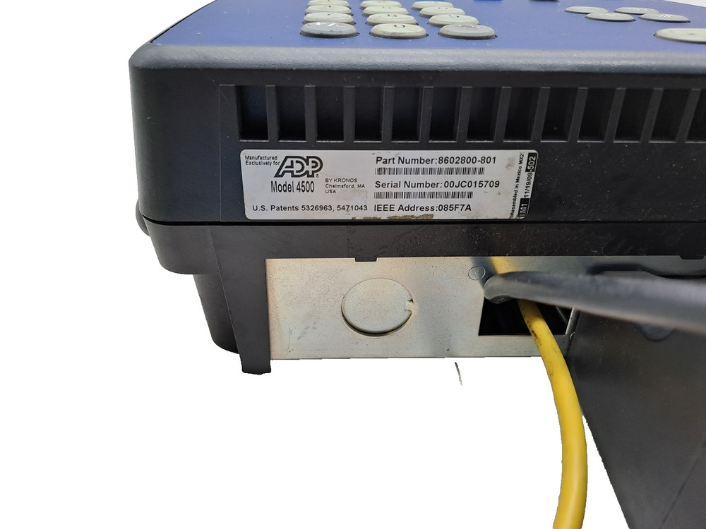 ADP 4500 Employee Time Clock Quick Punch Touch ID by Kronos