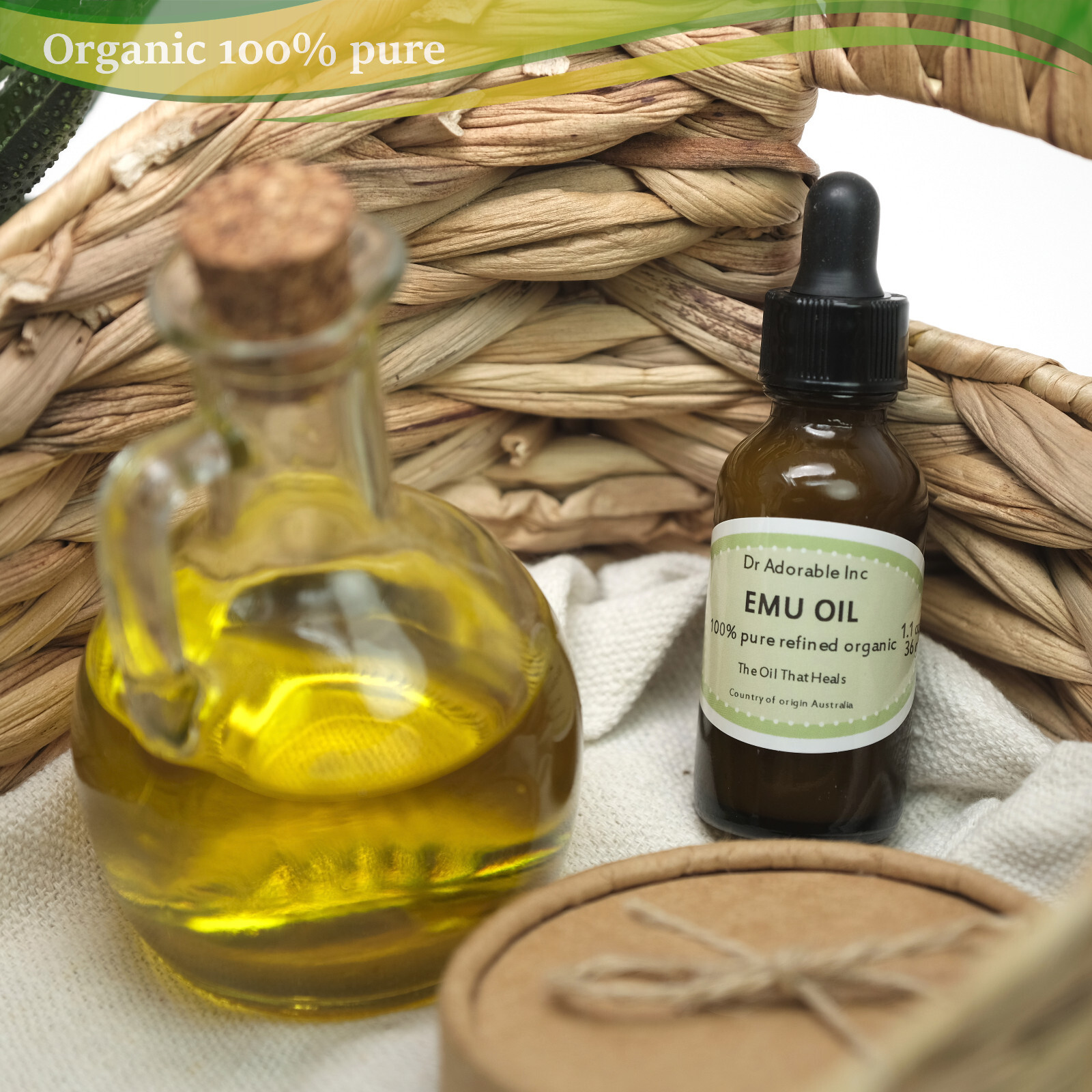 ORGANIC AUSTRALIAN EMU OIL 100% PURE FRESH 0.5 1 2 4 8 12 16, 24,48, 64 oz