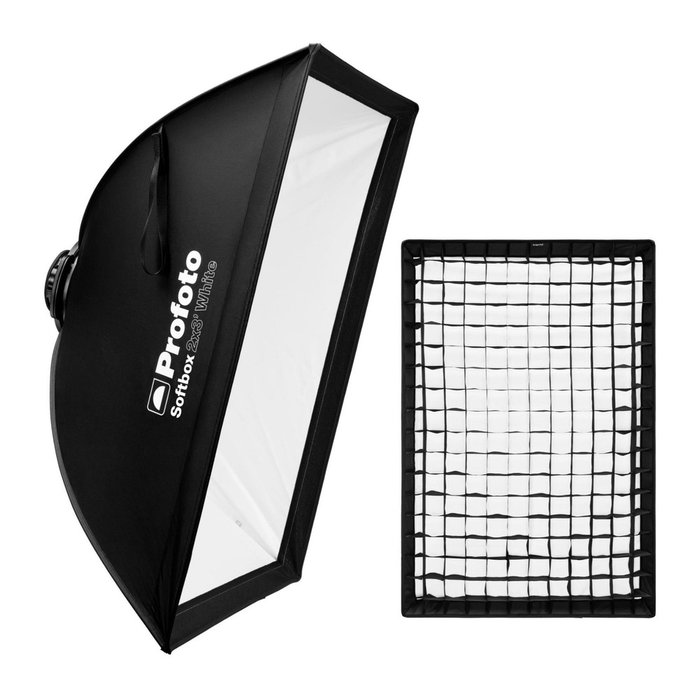 Profoto 2x3 Feet Rectangular Softbox with Recessed Front and Softgrid Bundle