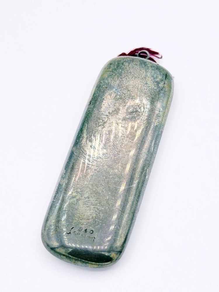 Antique Sterling Silver Needle Case w/ Fleur de Lis Design