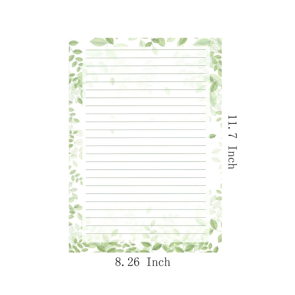 52 Lined Writing Stationery Paper, Beautiful Designs for Writing Letter, Note...