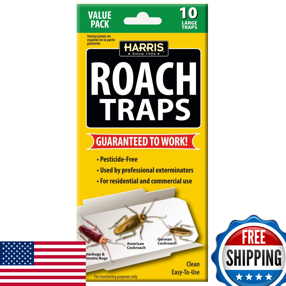 Harris Roach Glue Traps, Non-Toxic (10-Pack) - Pest Control