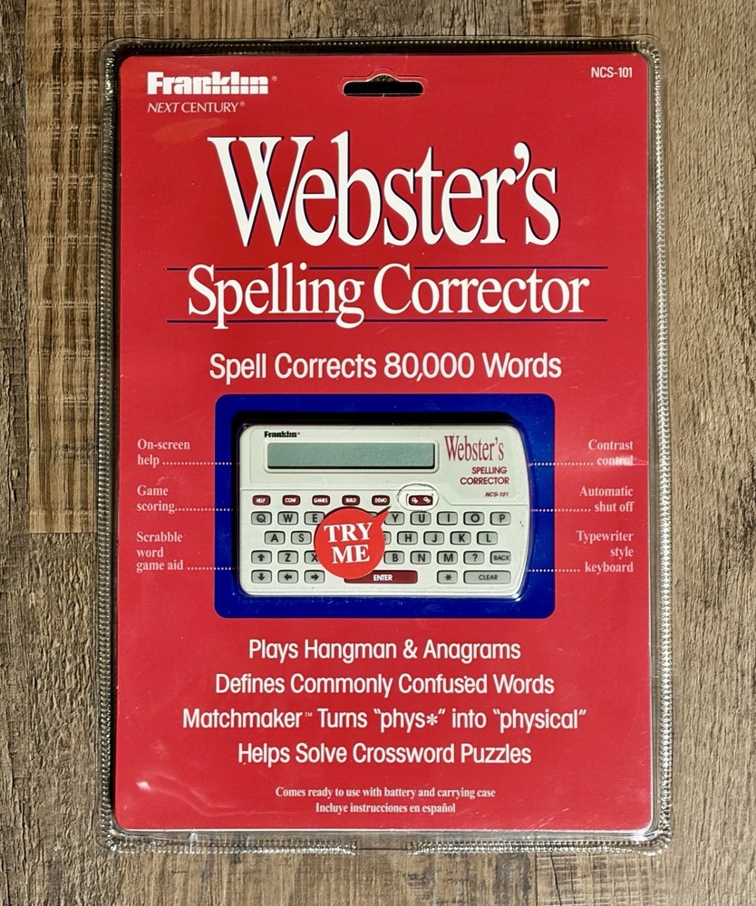 NEW Franklin Webster's Spelling Corrector Plus NCS-101 Pocket Size Compact