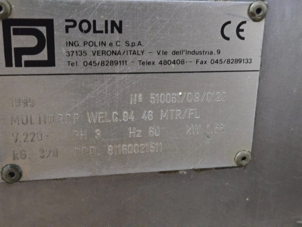 POLIN MULTIDROP WELC.94 – AUTOMATIC COOKIE / DOUGH DEPOSITOR