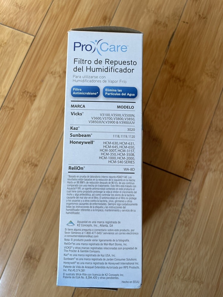 Pro Care PCWF2 Replacement Humidifier Filter For Use With Cool Mist Humidifiers