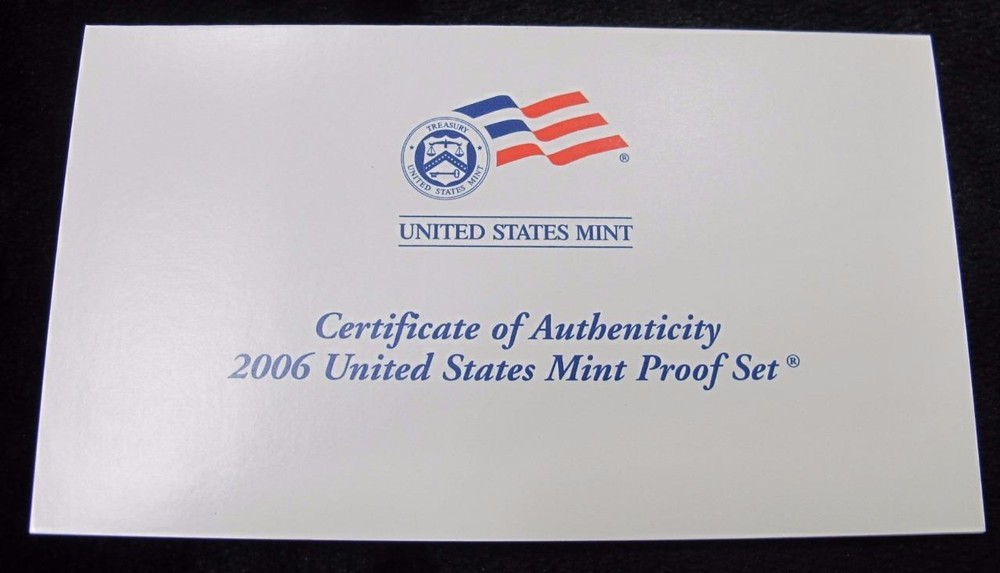 2006 Proof Set * 10 Coins * Great Gift * State Quarters * With Box & COA