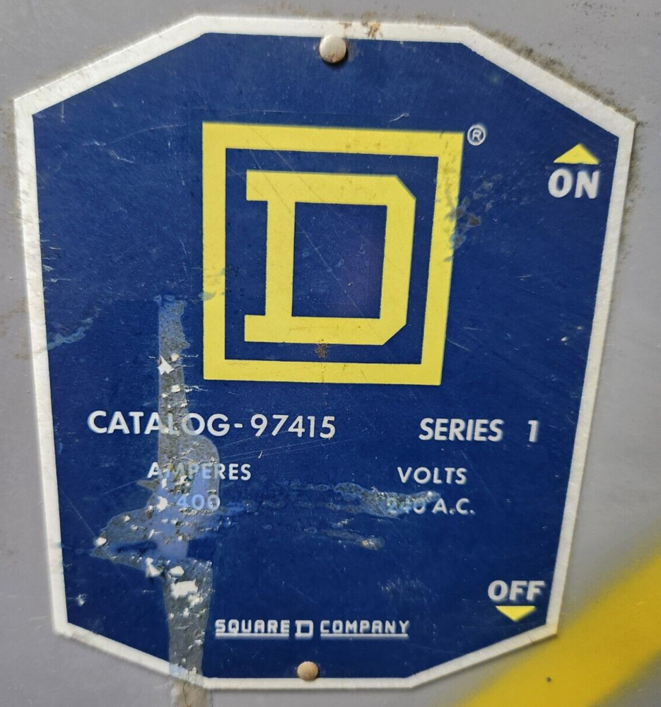 😎 SQUARE D 400 AMP SAFETY SWITCH 240 VAC 3 POLE 97415