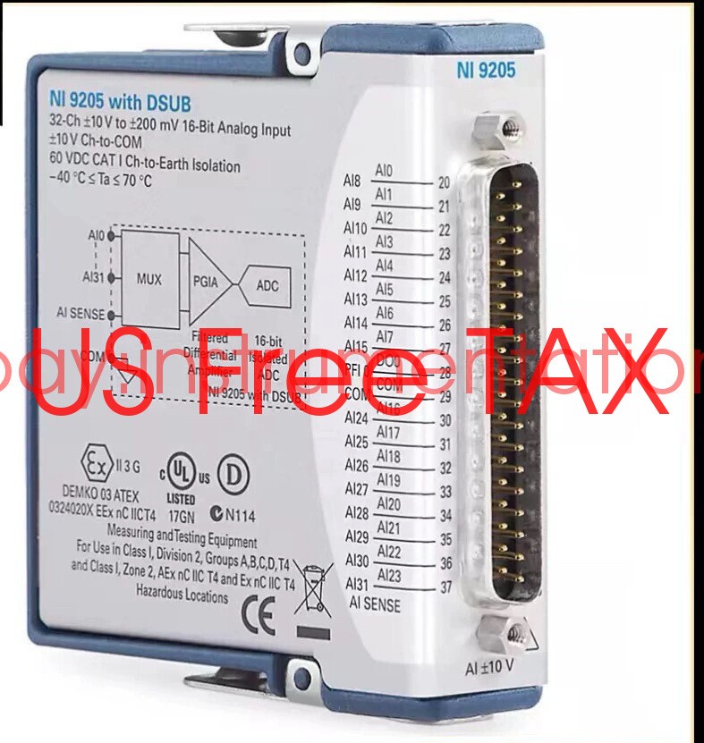 National Instruments NI 9205 cDAQ Analog Input Module, 32 Channels,D-Sub new