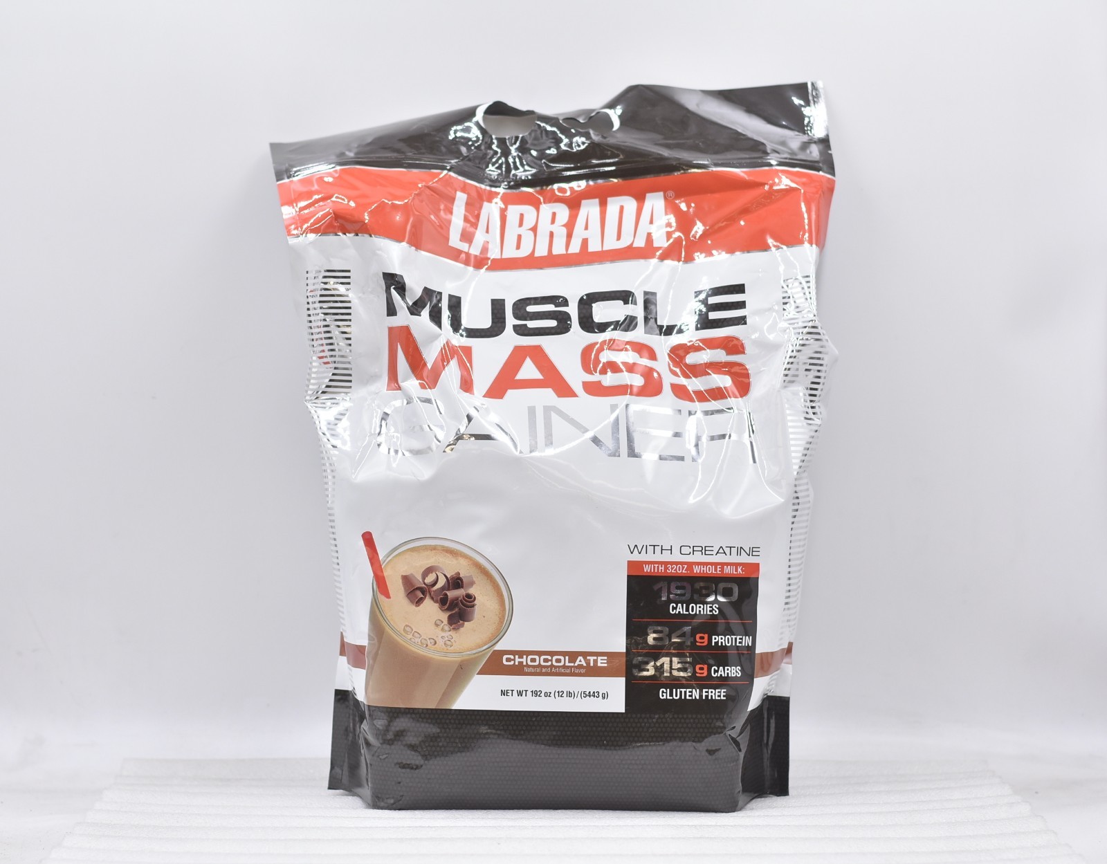 Labrada Muscle Mass Gainer Protein Powder w/ Creatine Chocolate 12lbs EXP:12/26