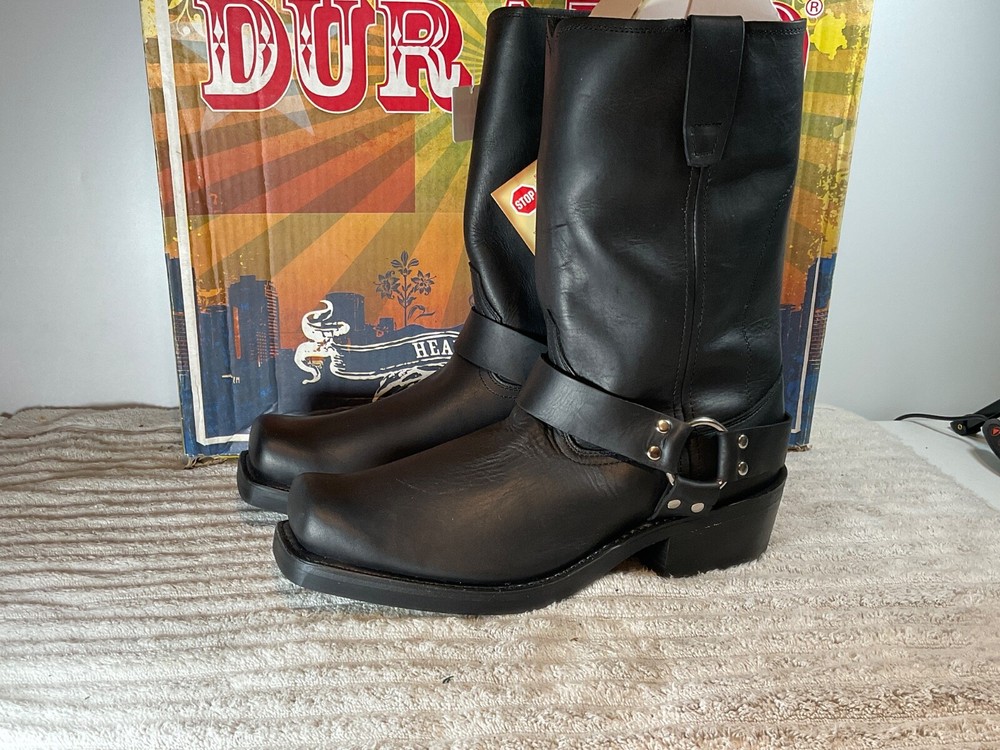 NOS DURANGO Men's Black Biker  Leather Engineer Harness Boot DB510 Multiple Size