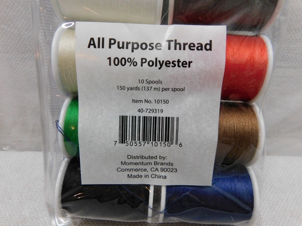 Spools All Purpose Thread Assorted Colors 10 Pack