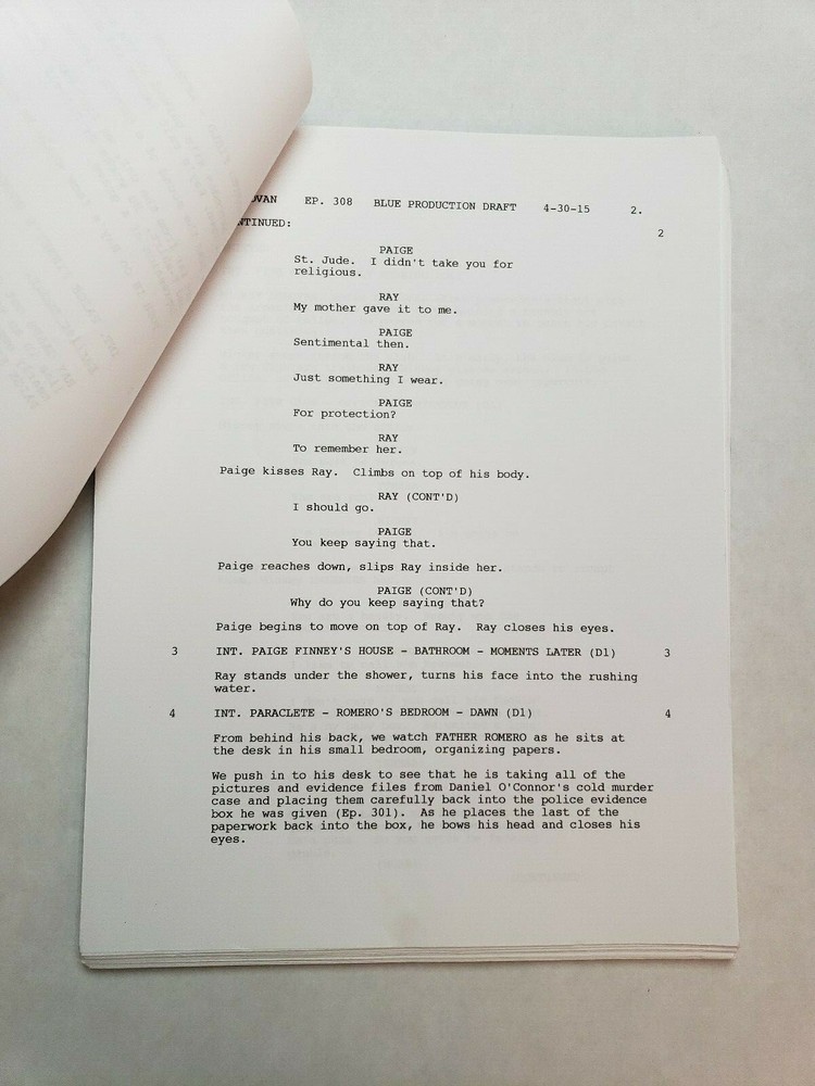 RAY DONOVAN / David Hollander 2015 TV Script, White Production Draft, "Tulip"