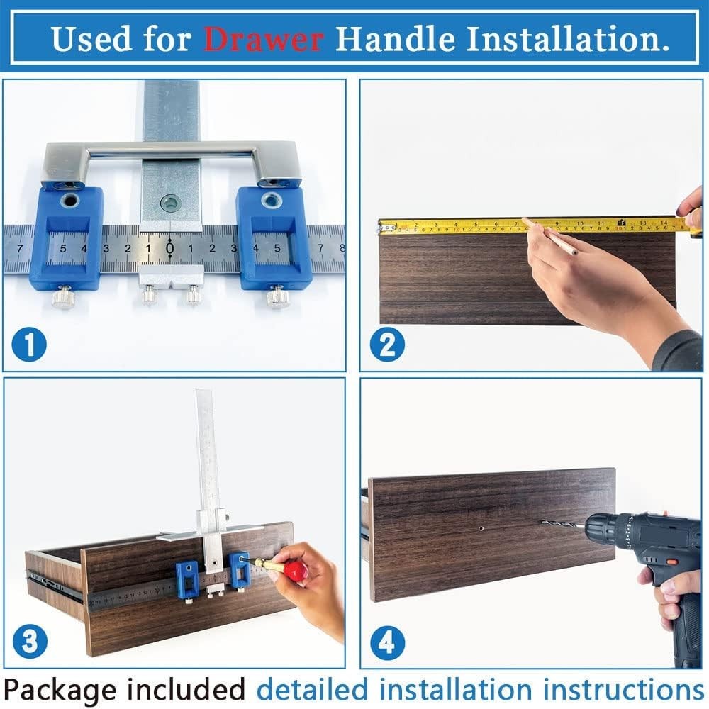 Cabinet Hardware Jig with Automatic Center Punch - Precision Drilling