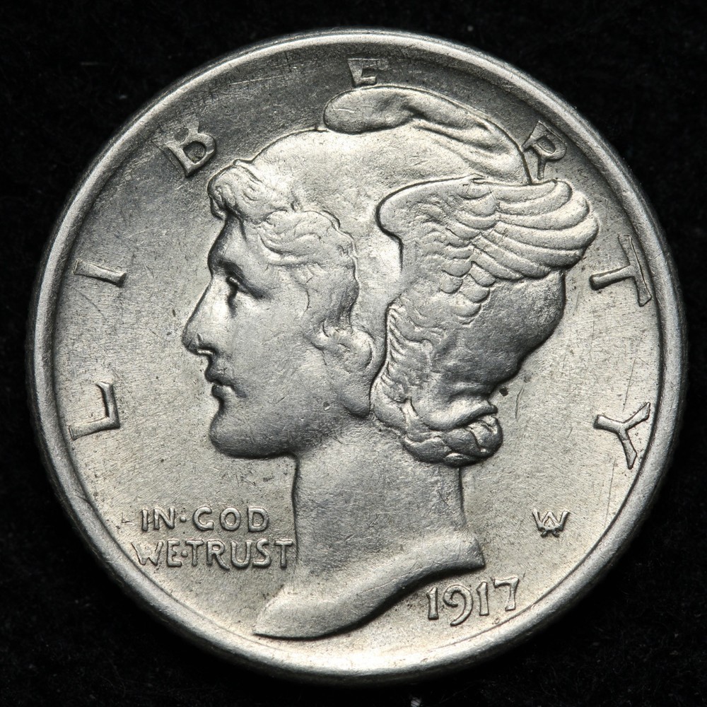 1917 Mercury Silver Dime BU *UNCIRCULATED* MS E323 SDCM