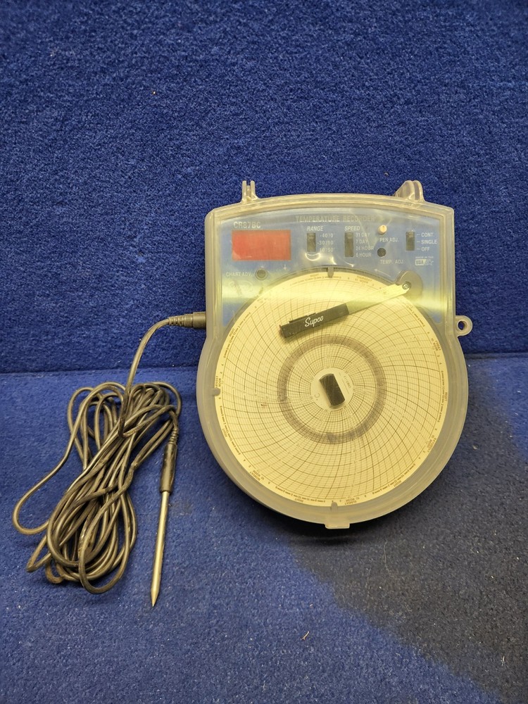 Supco CR87BC 6" Temperature Chart Recorder External Probe