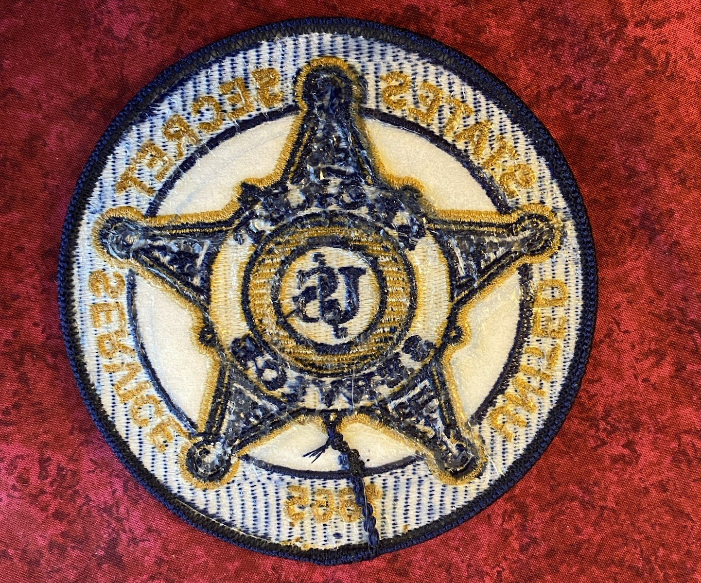 UNITED STATES SECRET SERVICE PATCH - WITH THE GOLD VINTAGE STAR