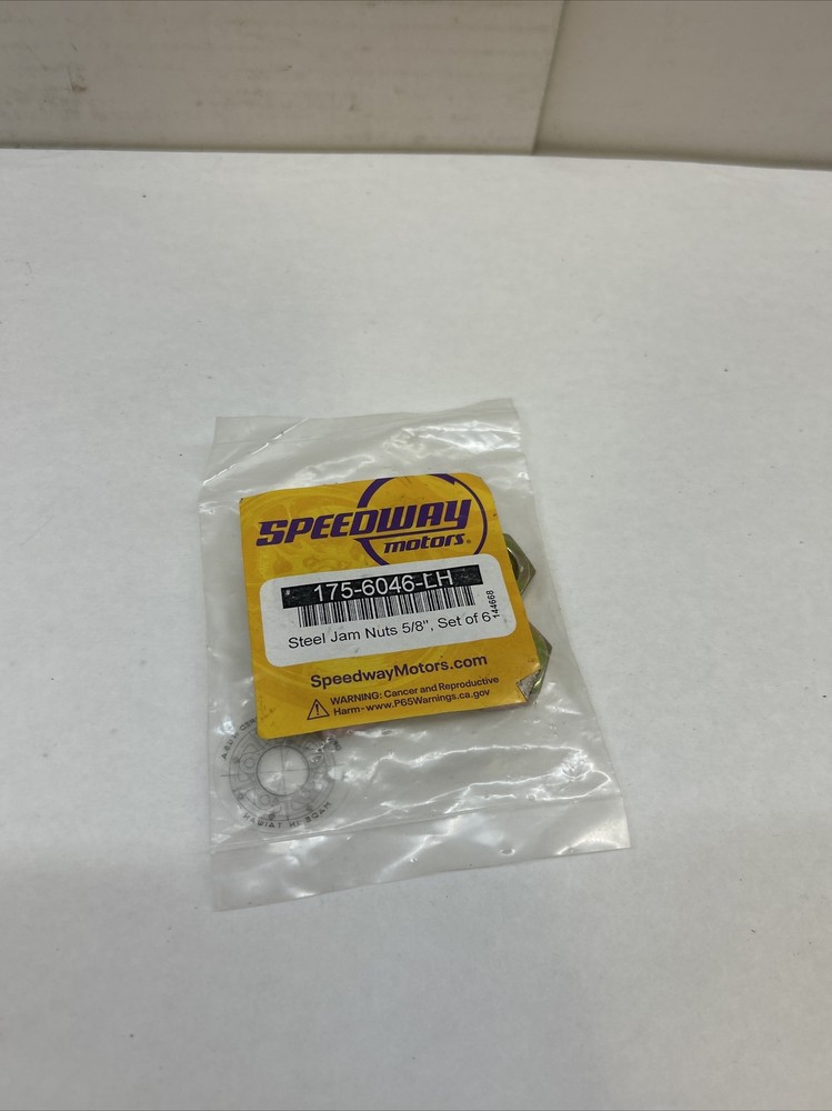 Steel Jam Nuts Left Hand 5/8 Inch-18 NF Fine Thread Pack 6