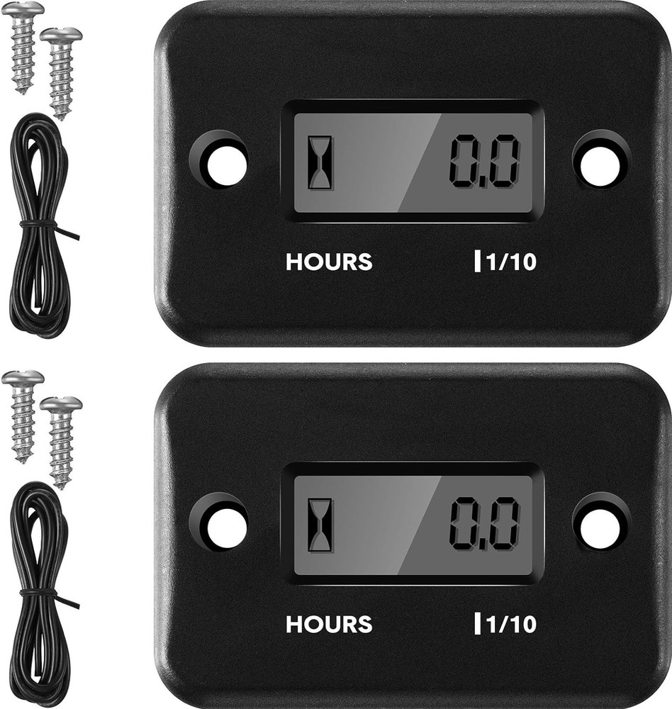High-Performance Inductive Hour Meters - 2 Pack for All Mechanical Equipment