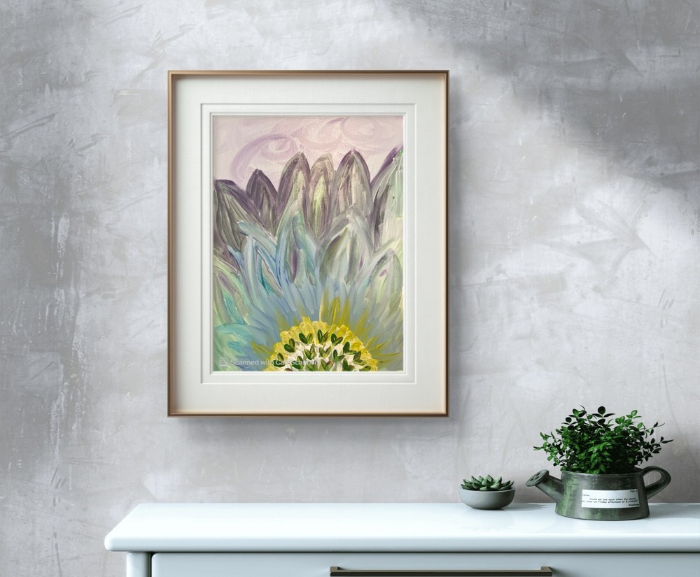 BLESSED#1221 Landscape Fields 11x14 Original Canvas Abstract Art