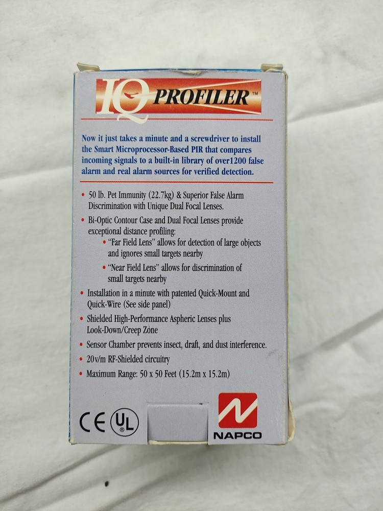 NAPCO IQ PROFILER MOTION DETECTOR - Pet immune