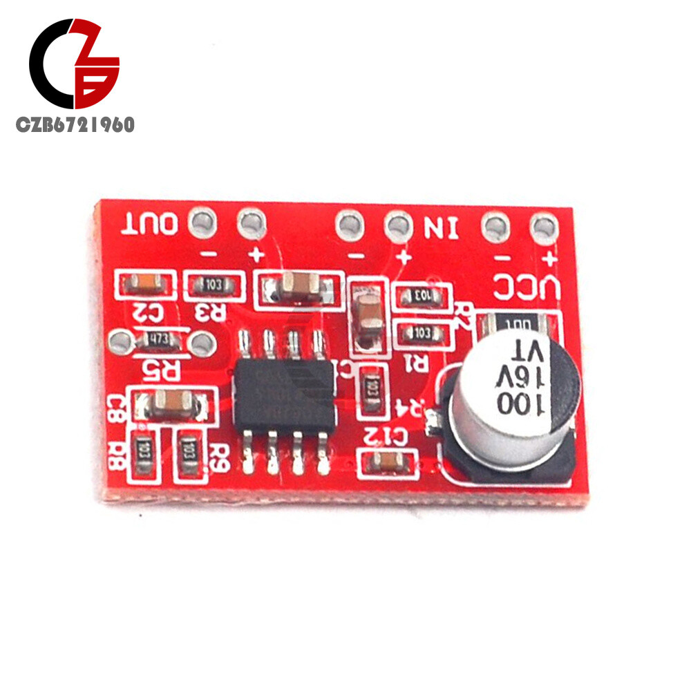 DC3.8V-15V AD828 Stereo Dynamic Microphone Preamplifier Board Audio Mic Preamp
