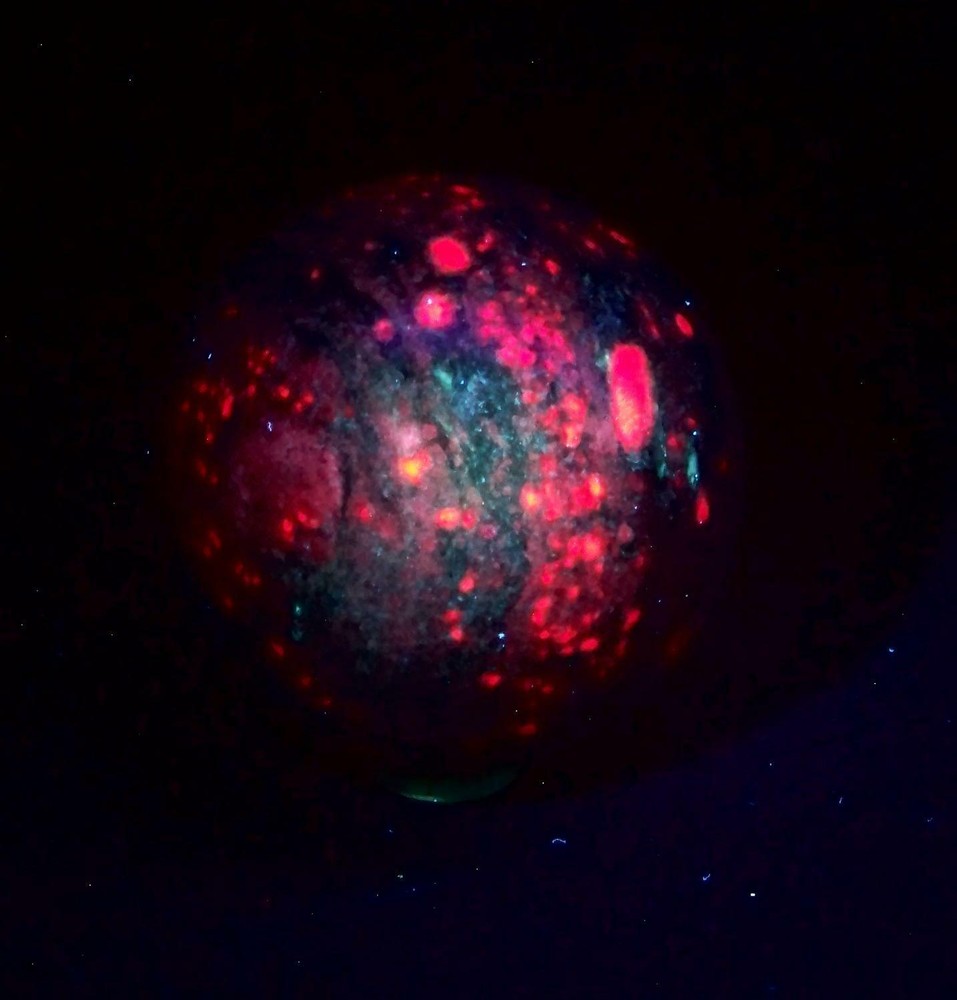 Fluorescent Ruby in Fuchsite 76mm Large Sphere for Collection 4802