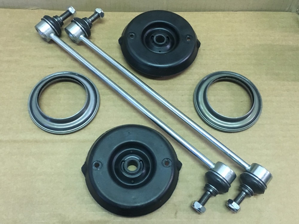 PAIR OF FRONT STRUT TOP MOUNT BEARING KITS & DROP LINKS FOR CITROEN C4