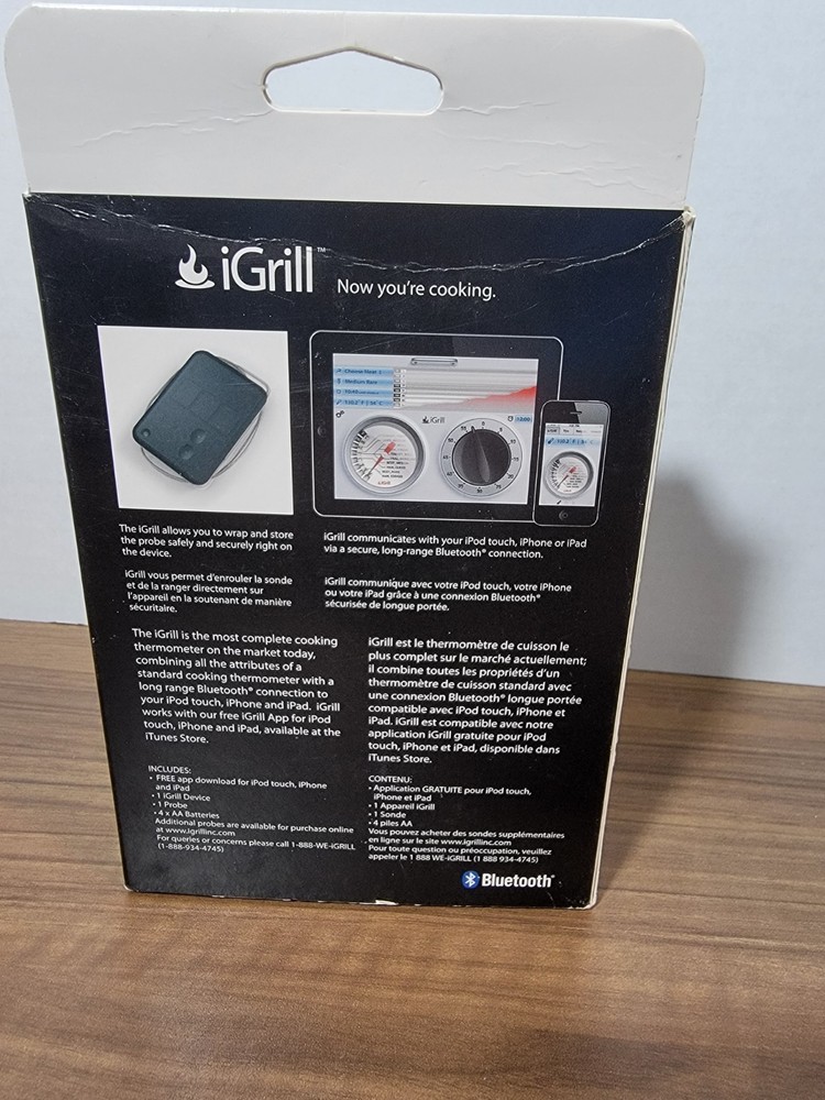 iGrill by iDevices Wireless Cooking Thermometer Black - iphone ipad Bluetooth