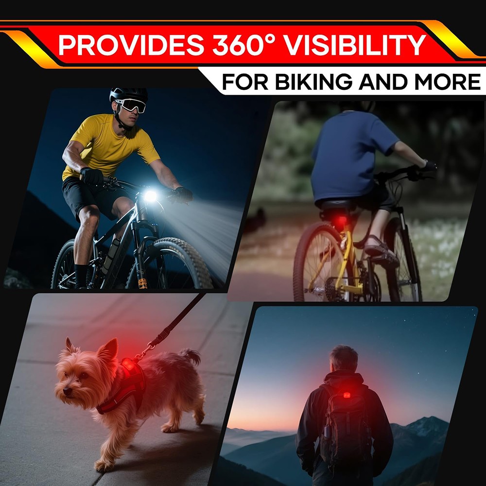USB Rechargeable Bright LED Bicycle Bike Front Headlight and Rear Tail Light Set