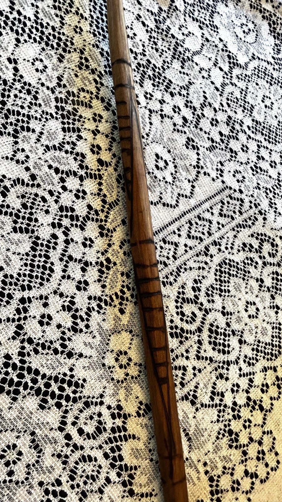 Unique hand carved African wooden SPEAR from Kenya Africa 4 pieces 48 in long