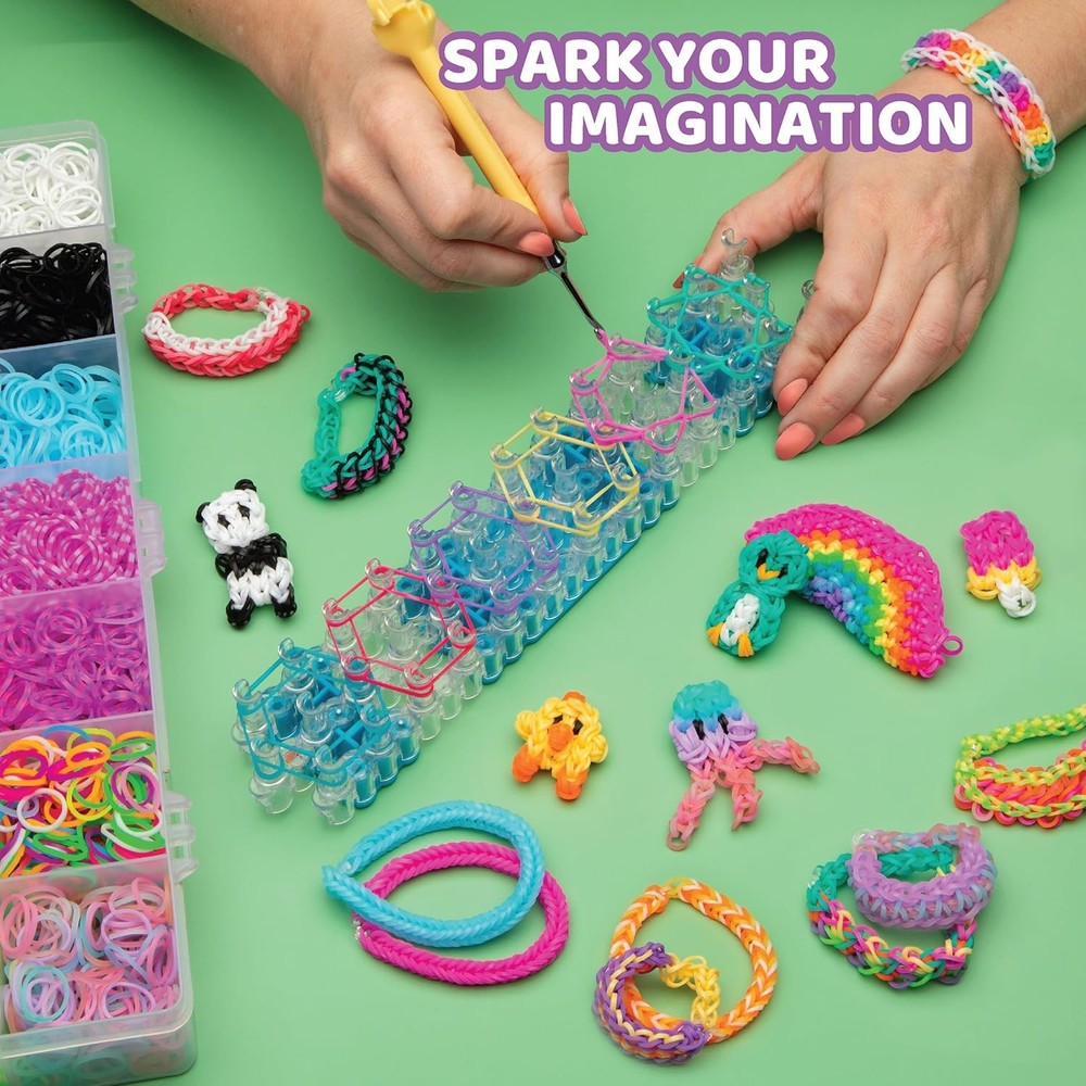 Rainbow Loom MEGA Combo Set, Features 7000+ Colorful Rubber Mega, Multicolor