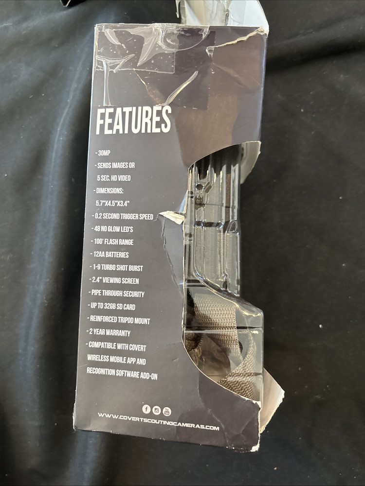 Covert WC30-A AT&T Cellular Scouting Camera - damaged packaging