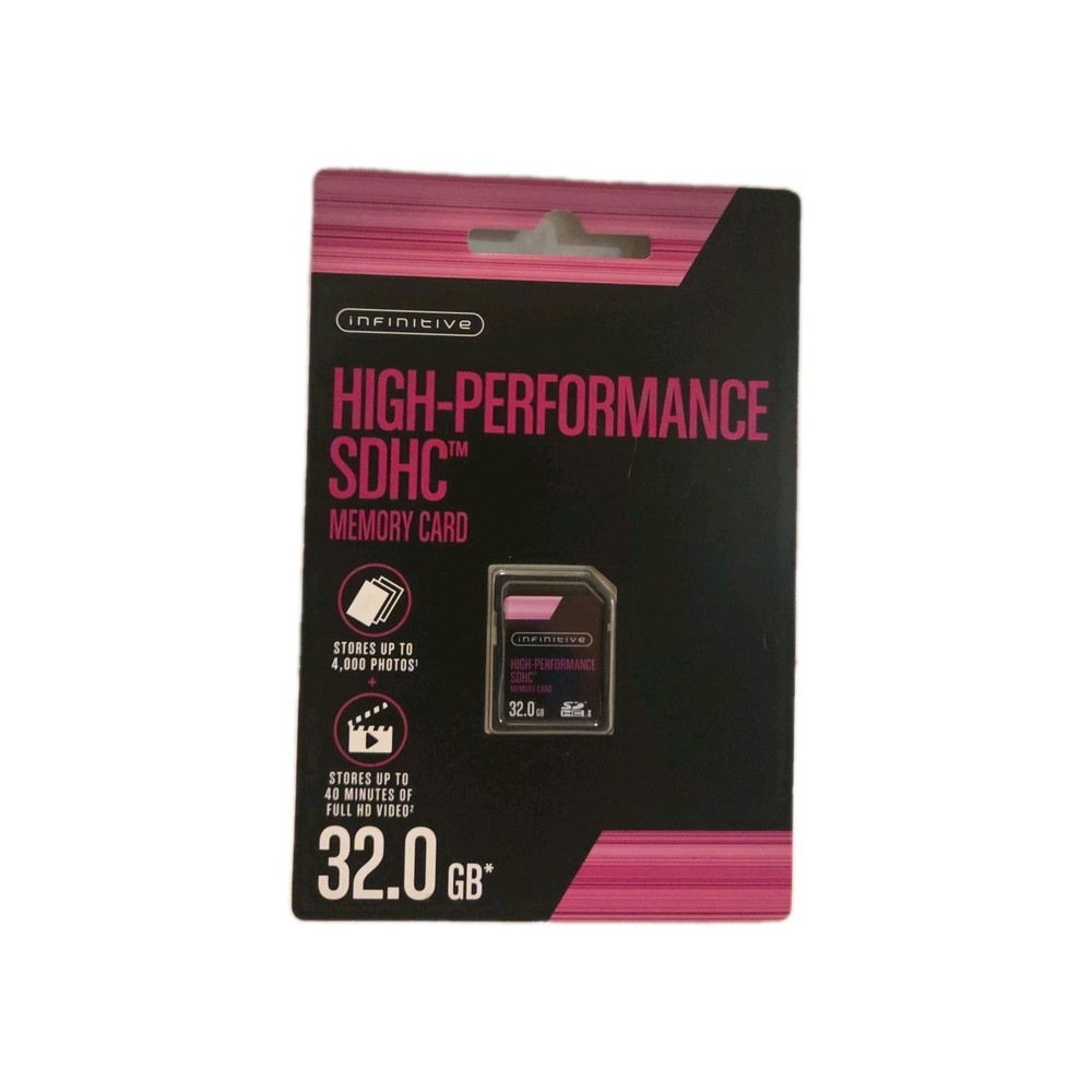 Infinitive 32GB High Performance SDHC Memory Card Black sealed