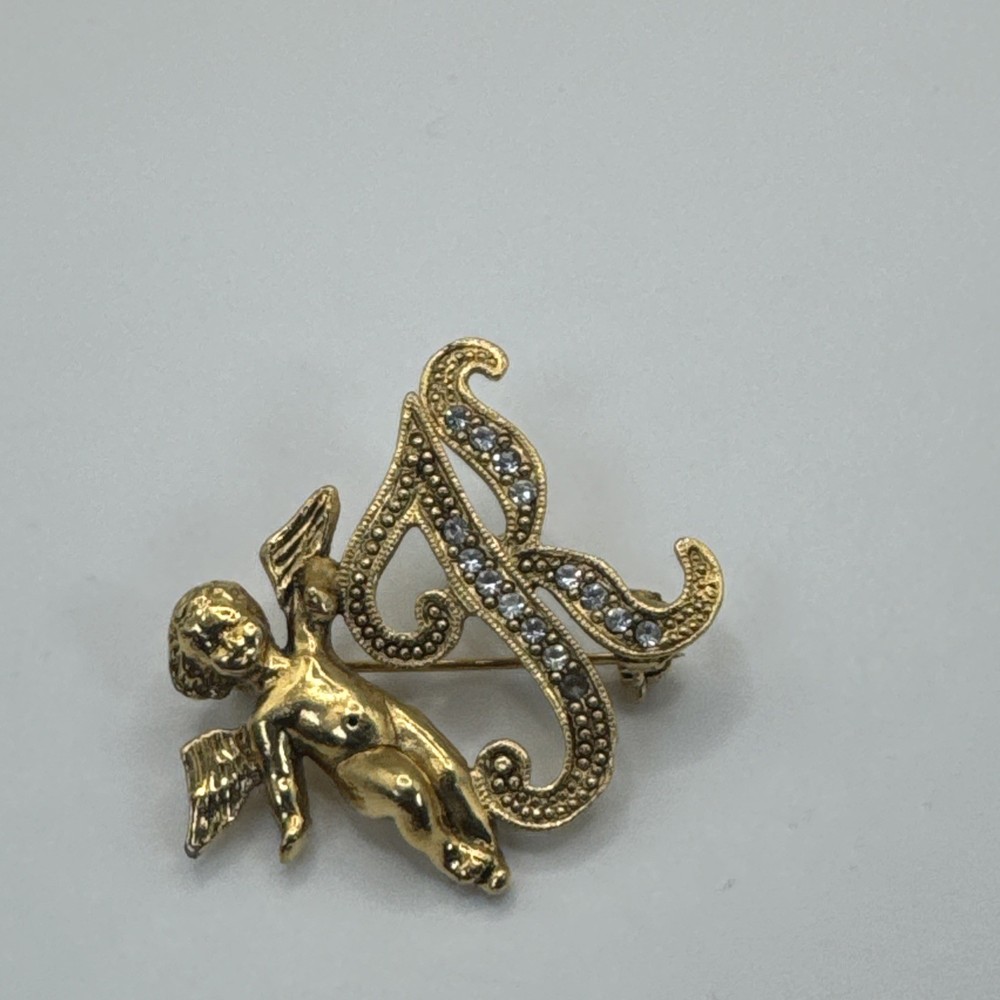 Vintage Gold Tone Cherub K