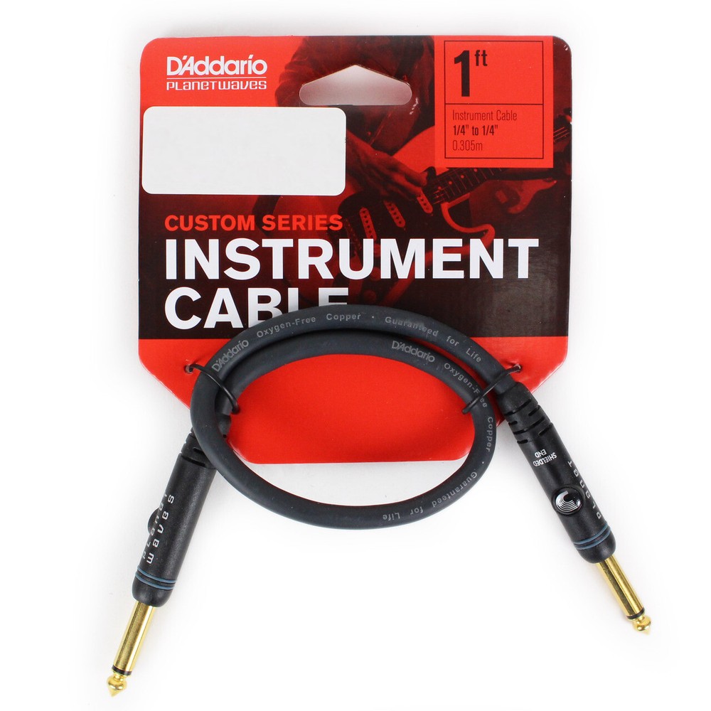 D'Addario/Planet Waves Custom Series 1 ft. Patch Cable Straight