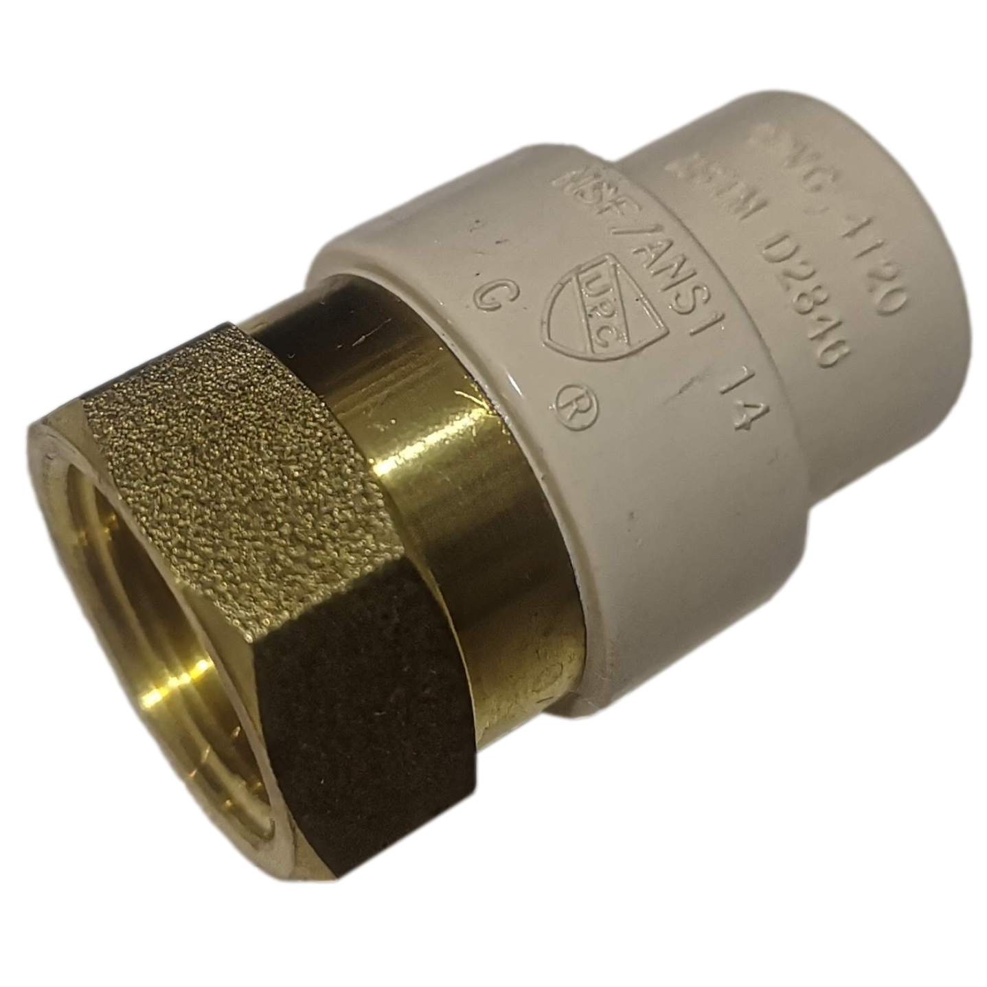 5 Pcs. 1/2" Female NPT x 1/2" CPVC Adapter, Lead Free Brass, CPVC Female Adapter