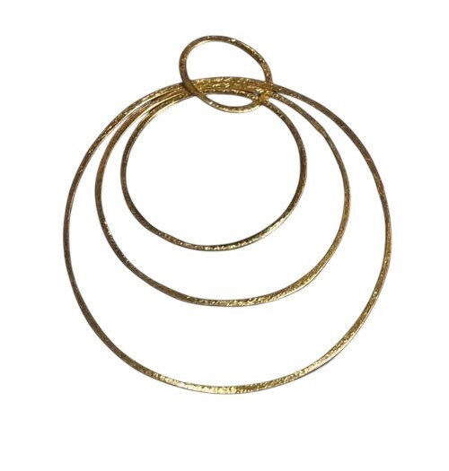 Designer Brushed 22K Vermeil Loop Component Piece 10288