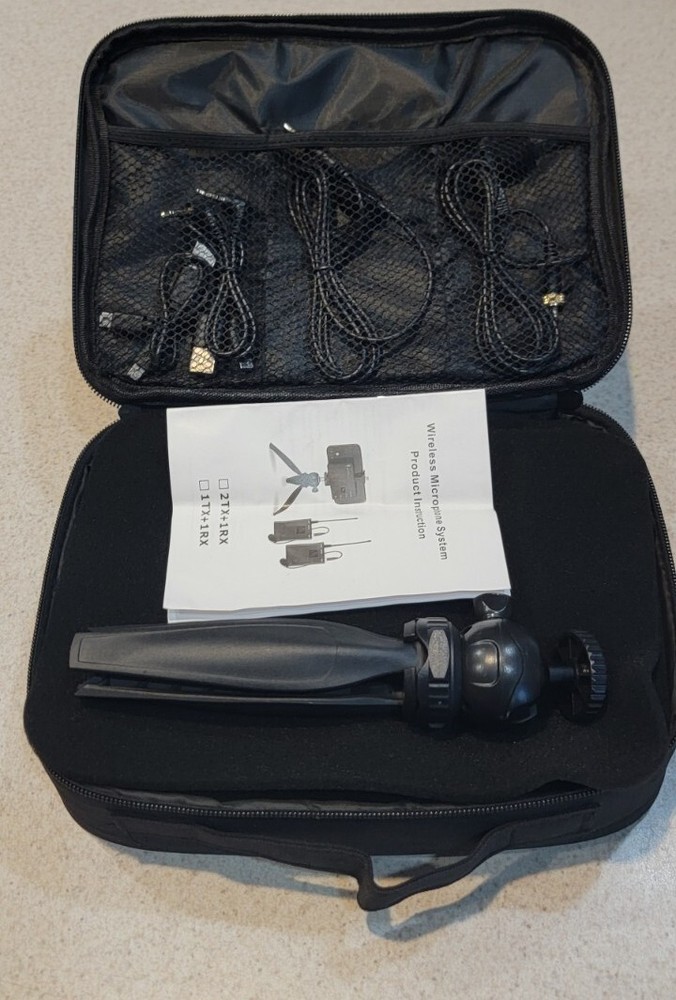 FULAIM MX12 WIRELESS MICROPHONE SYSTEM PROFESSIONAL RECORDING PRO SET & CASE