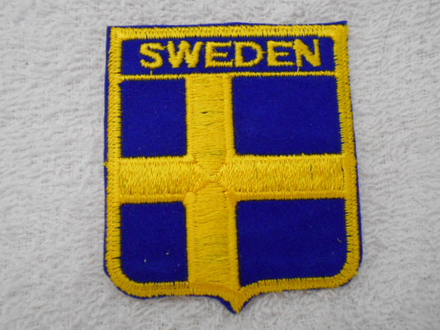 SWEDEN  COUNTRY FLAG NEW NAME PATCH TAG