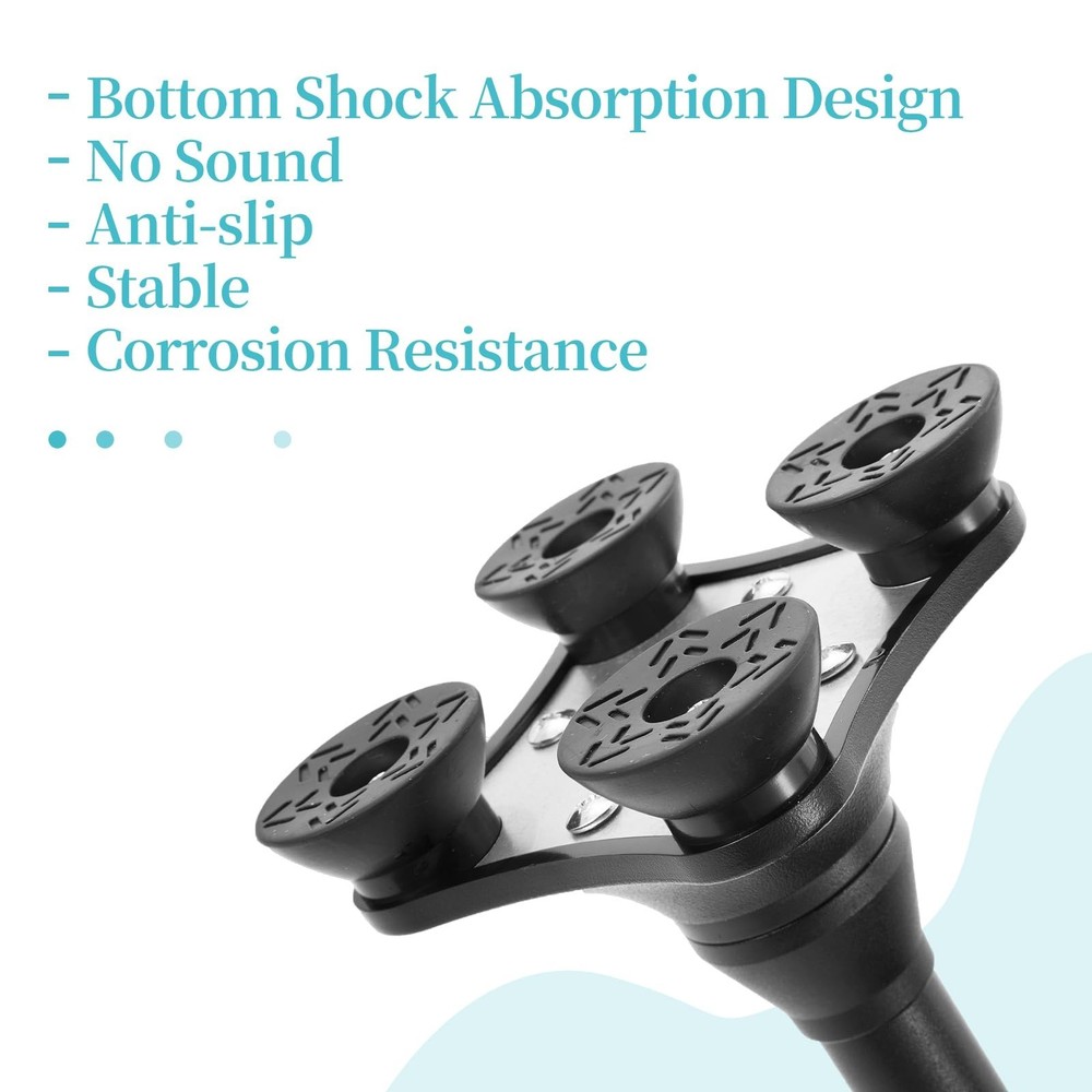 Walking Cane Accessories Durable Replacement Quad Canes Tips, Extra Stability...