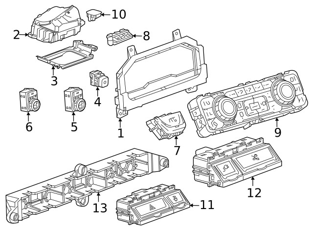 Genuine GM Head-Up Display Bracket 23407367