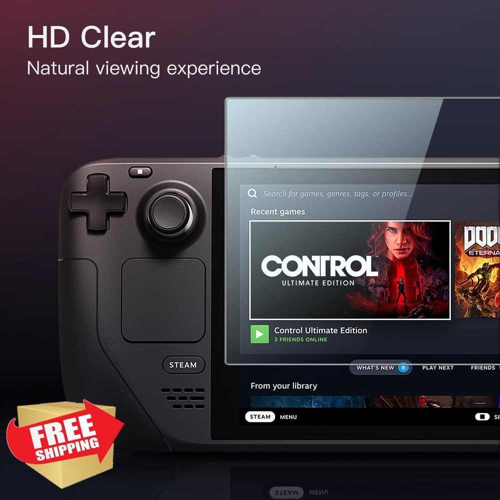 JETech Steam Deck OLED/LCD Screen Protector 2-Pack HD Clear