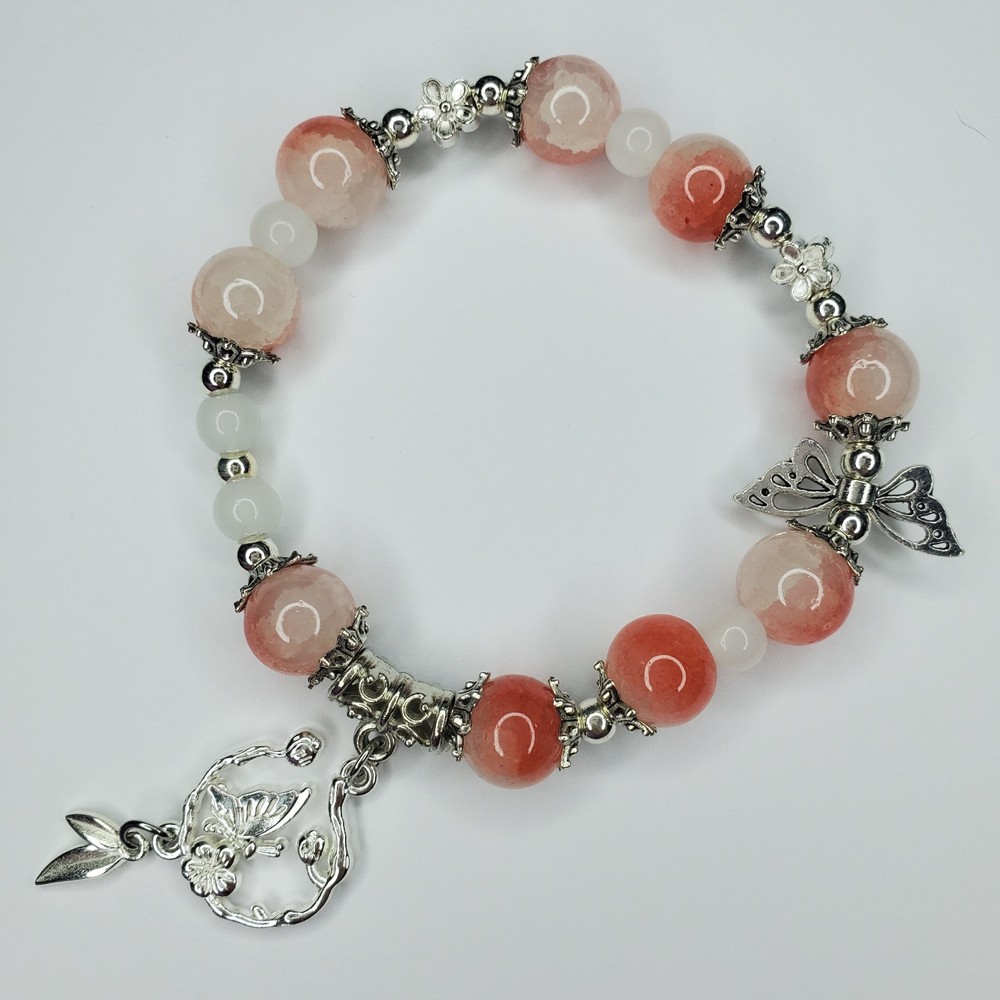 Hand crafted artisan unique gemstone bracelet