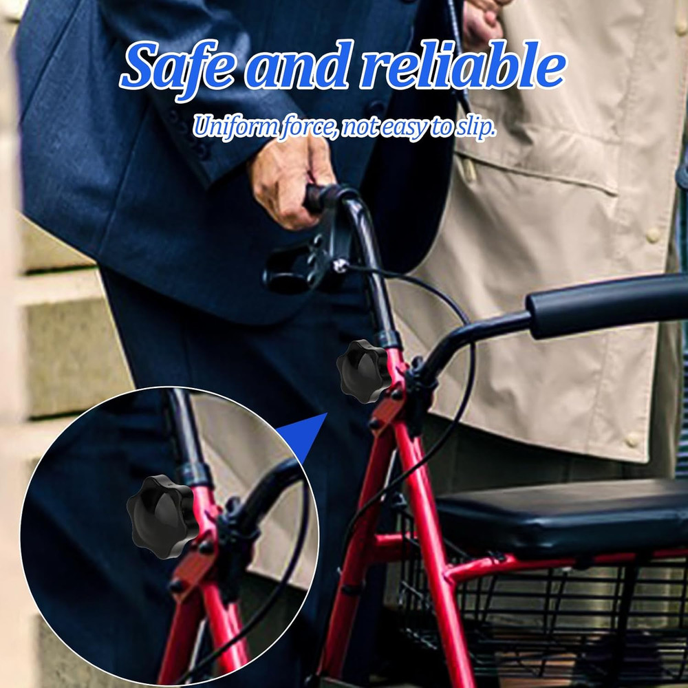 Adjustable Height Arm Track Bolt Set for Rollators and Walkers - 2 Pack