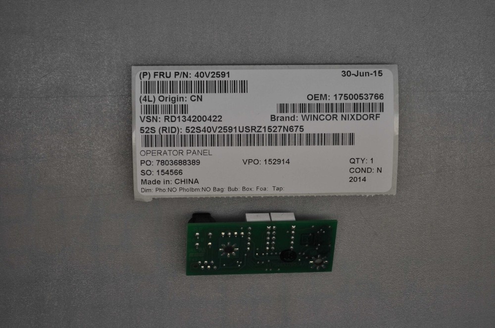 WINCOR CCDM Operator Panel 1750053766