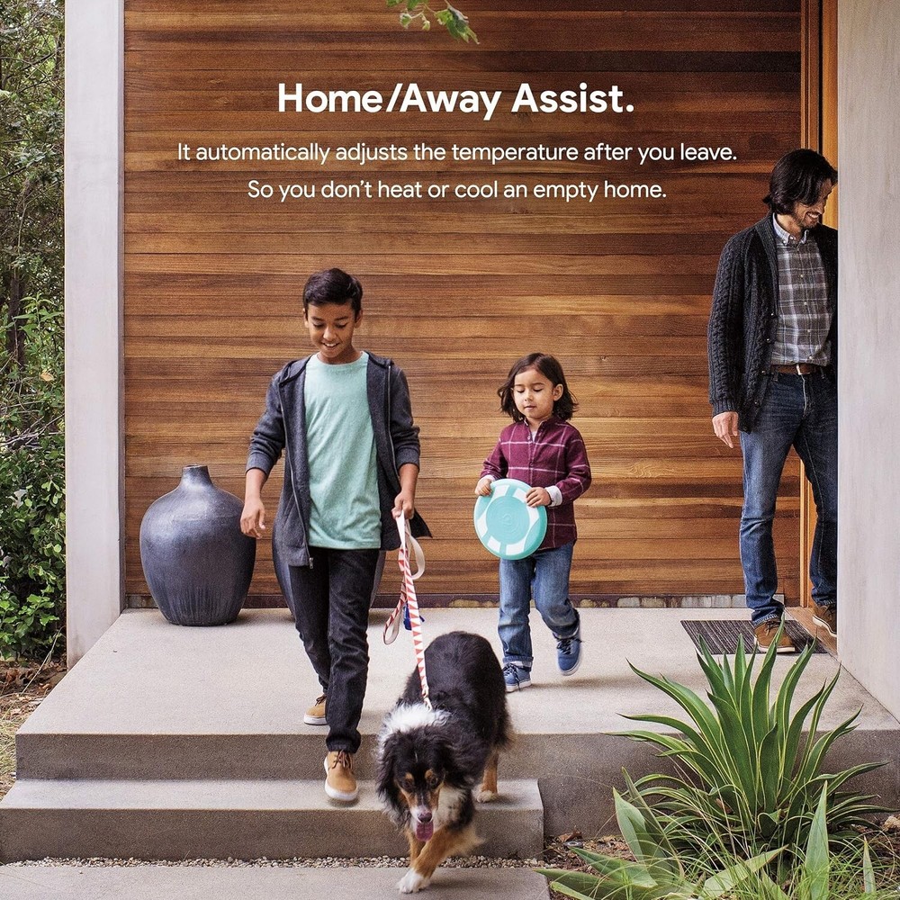 Black Google Nest 3rd Generation Learning Programmable Thermostat Kit T3016US A+