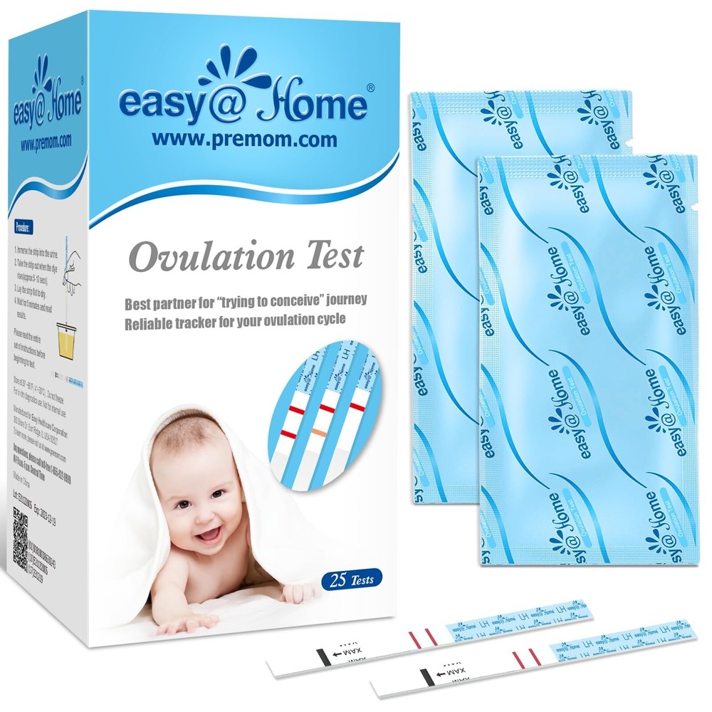 Easy@Home Ovulation Test Strips, 25 Pack Fertility Tests, Ovulation Predictor...
